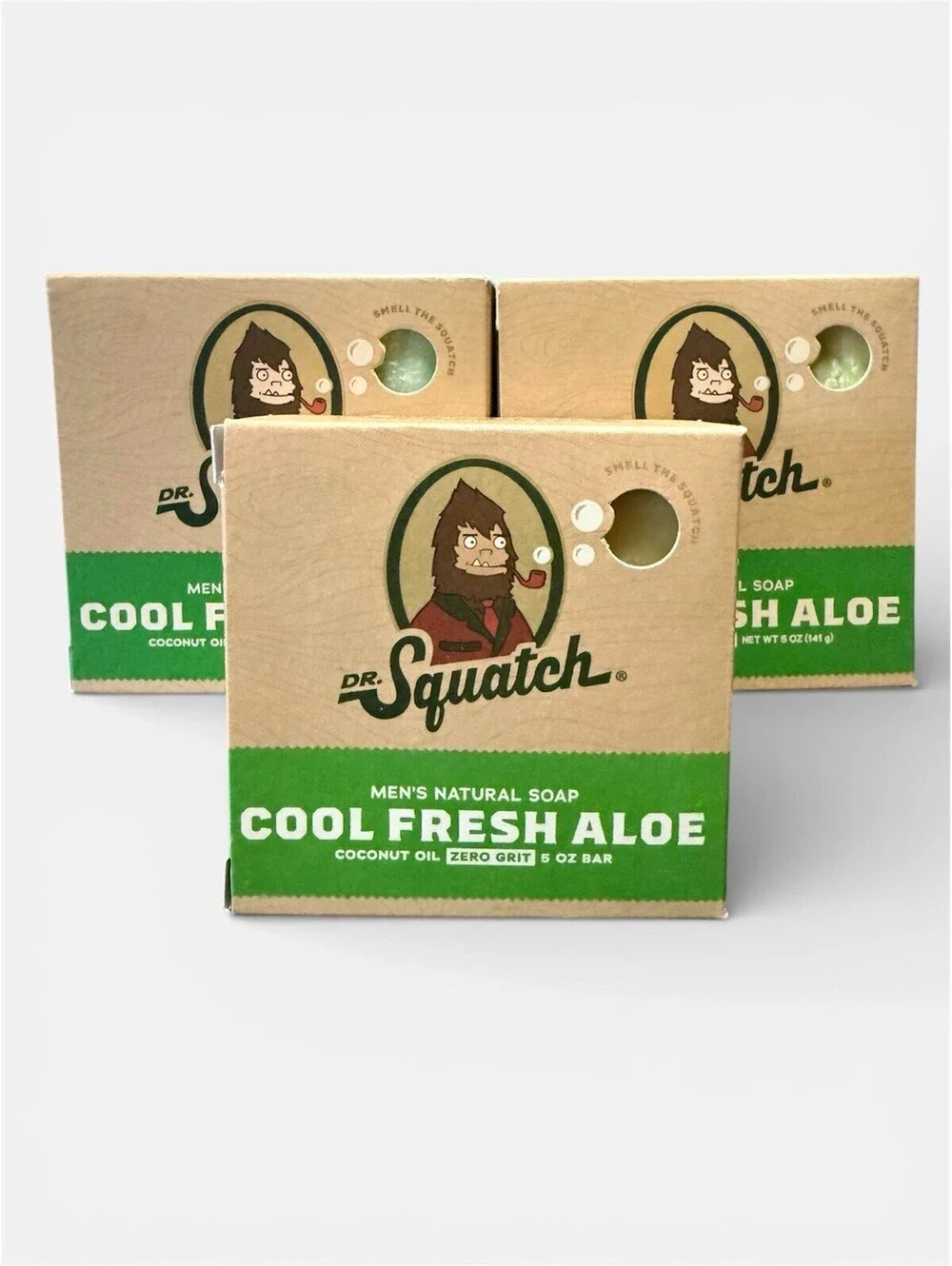 Dr Squatch Men’s Bar Soap 3 Bar Set Cool Fresh Aloe